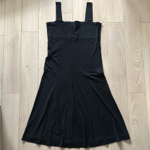 Vintage Calvin Klein Square Neck Black Midi Dress Size XS - Picture 1 of 9